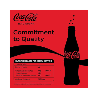 Coca Cola Zero Calories – Carbonated Soft Drink 330 ml (Cartoon of 24pcs)