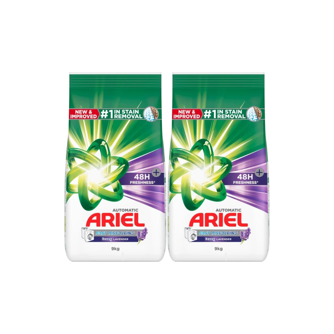 Ariel Detergent Powder Lavender - Pack Of 2 x 9kg