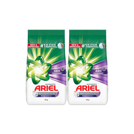 Ariel Detergent Powder Lavender - Pack Of 2 x 9kg