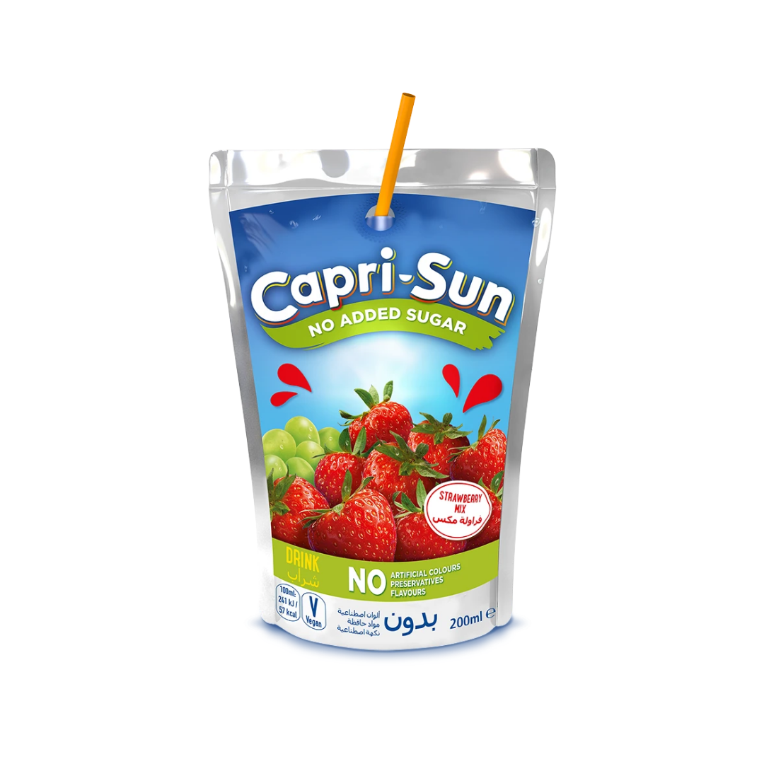 Capri-Sun No Added Sugar Strawberry Mix Drink - 200ml (Pack of 10pcs)