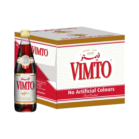 Vimto Fruit Cordial Syrup In Glass Bottle - 650 ml (Carton of 12 bottles)